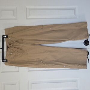 JONES NEW YORK KHAKI CARGO CONVERTIBLE ADJUSTABLE ROLL UP PANTS